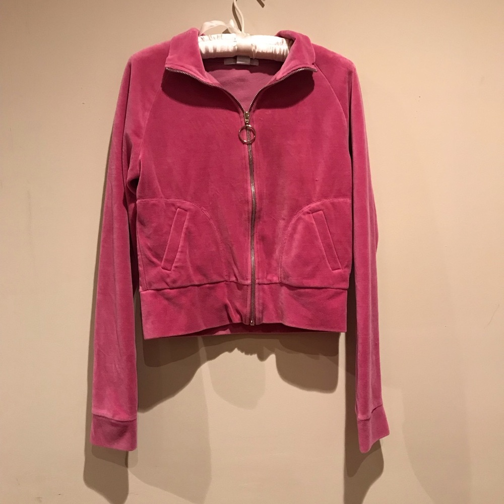 CHARLOTTE RUSSE Pink zip up jacket